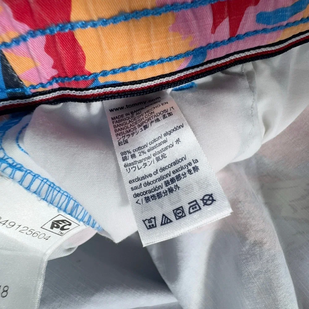 Tommy Hilfiger Shorts Mens 3XL Floral‎ Hawaiian Blue Tropical Drawstring 9
